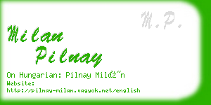 milan pilnay business card